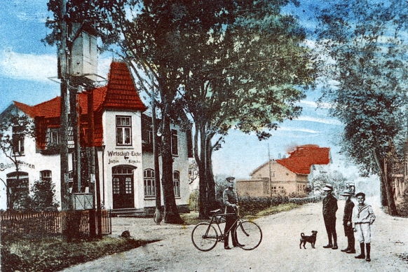Zur Eiche colorierte Postkarte 1920